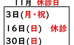 ２０２５.１１の休診日_page-0001